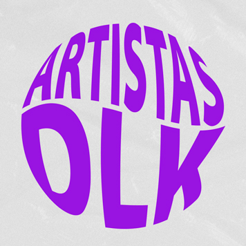 Artistas-DLK Ilustração estilizada de um músico cantando, com bateria, guitarra e teclado ao fundo, conectados por cabos vermelhos, sob a marca ‘DATALINK’, capturando a essência da música e performance ao vivo.