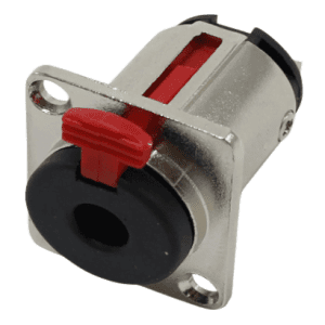 Conector P10S Stereo fêmea de painel com trava.