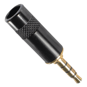 Conector Som P2 macho TRRS 4 polos.