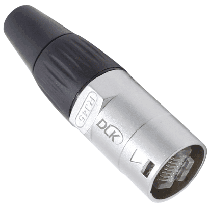 Conector RJ45 Cat 5e com blindagem metálica e capa protetora