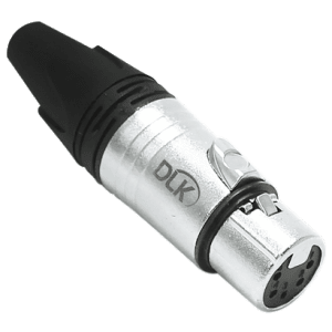 Conector XLR fêmea 5 polos linha.