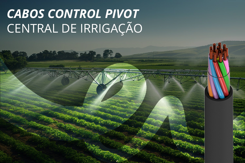Irrigação Em nossa linha de Agronegócio da AF Datalink, possuímos o Cabo Control Pivot, usado em ambiente como: Pivots de irrigação, instalações industriais, Iluminação, Redes subterrâneas, Redes de distribuição.