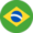Ícone Bandeira do Brasil: Circulo verde com um losango amarelo no centro dentro do losango outro circulo azul com 27 estrelas dentro. E uma faixa branca e azul com o conteúdo 