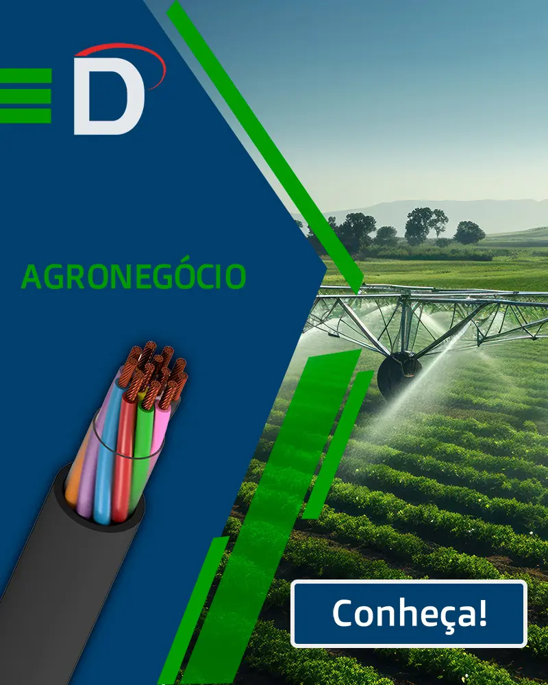 Dois cabos Sinal+AC pretos com fios coloridos expostos sobre um fundo branco.