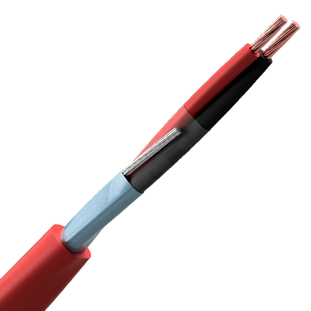 Três tipos de cabos AFT, cada um com um conjunto diferente de fios coloridos internos, todos contra um fundo branco.