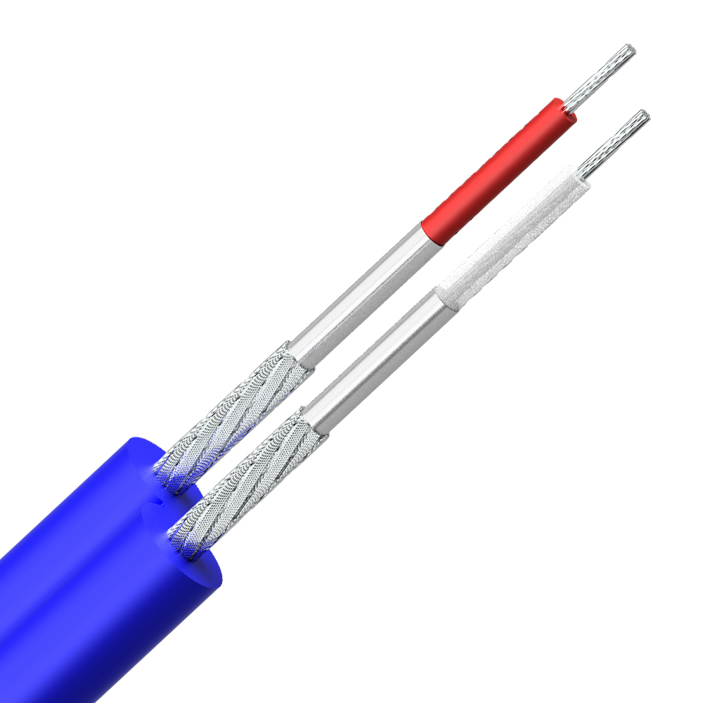 Três tipos de cabos AFT, cada um com um conjunto diferente de fios coloridos internos, todos contra um fundo branco.
