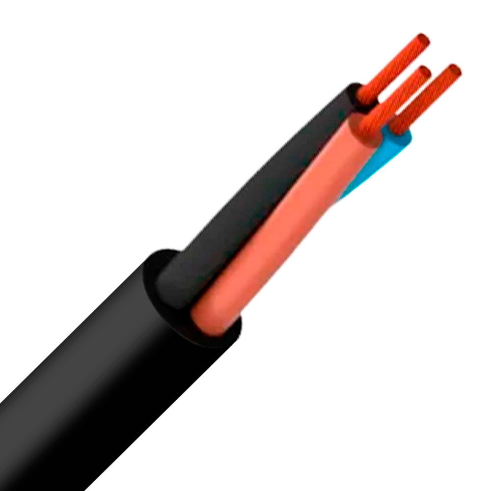 Dois cabos AFD contra um fundo branco, com as extremidades expostas revelando fios coloridos e isolamento metálico.