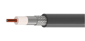 Cabo coaxial flexível LMR240 times microwave para comunicação de baixa perda.