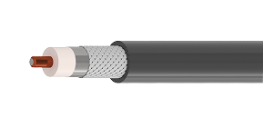 Cabo coaxial flexível LMR400 times microwave para comunicações de baixa perda.