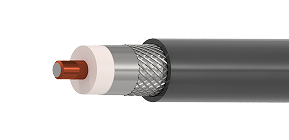 Cabo coaxial flexível LMR600 times microwave para comunicações de baixa perda.