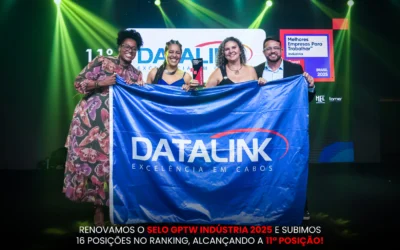 RENOVAMOS O SELO GPTW E SUBIMOS 16 POSIÇÕES NO RANKING, ALCANÇANDO A 11ª POSIÇÃO! por Marketing Datalink | dez 17, 2025 | Notícias | 0 Comentários